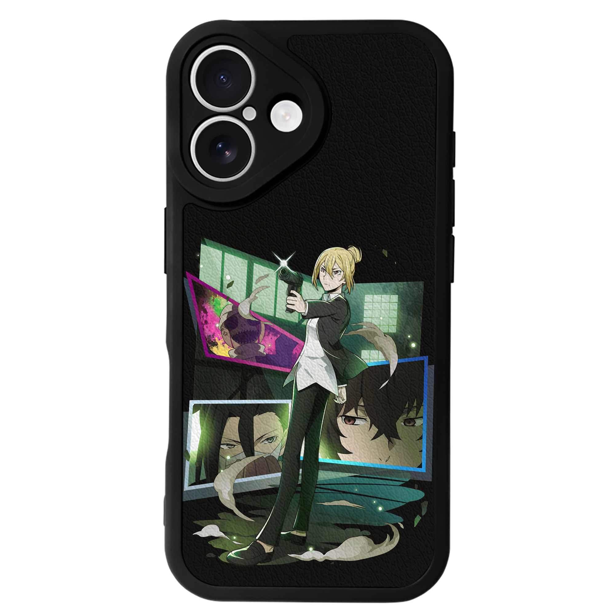 （画像用） 文豪ストレイドッグス Bungo Stray Dogs 【iPhone 16シリーズ対応】シリコンスマホケース（レザー調） 材質：シリコン